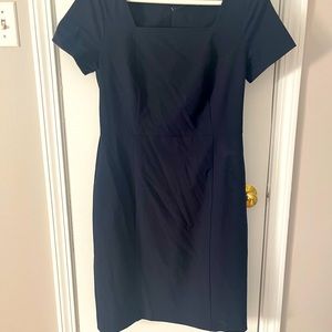 Formal midi navy blue dress